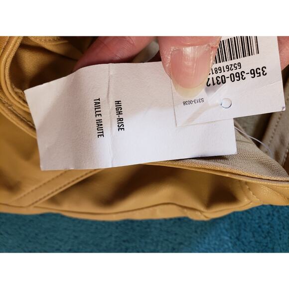 Hollister Jeans Size 1 Womens Brown Faux Leather Pants Ladies Straight NWT - Picture 4 of 15